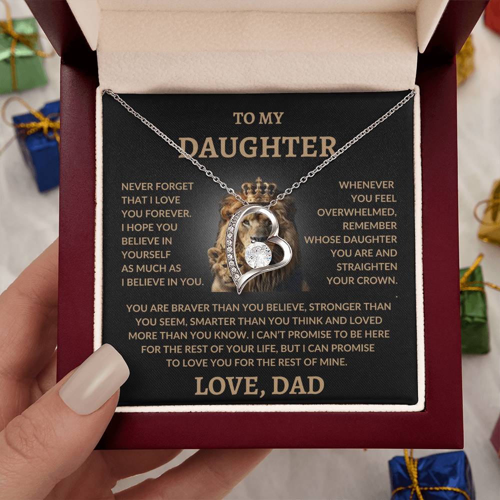 To My Daughter - Love Dad - Forever Love Necklace