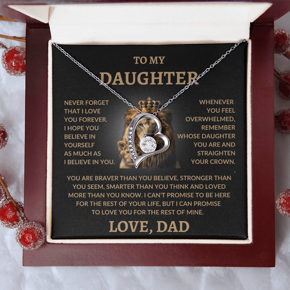 To My Daughter - Love Dad - Forever Love Necklace