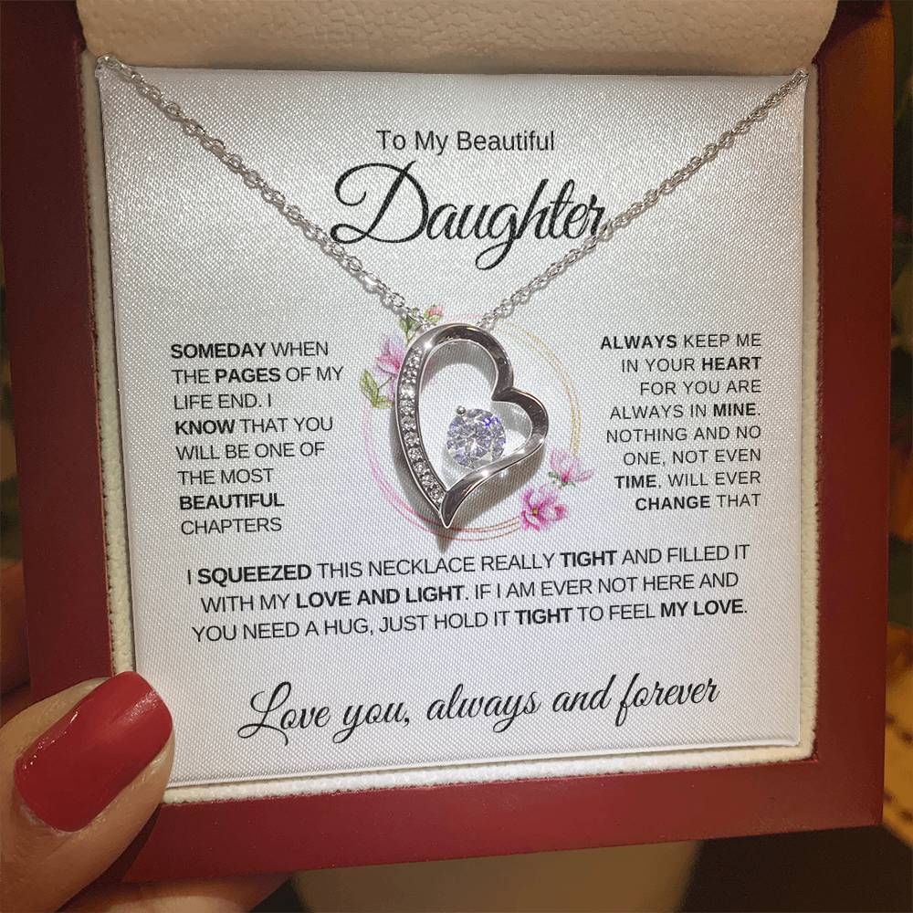 To My Beautiful Daughter, Forever Love Necklace