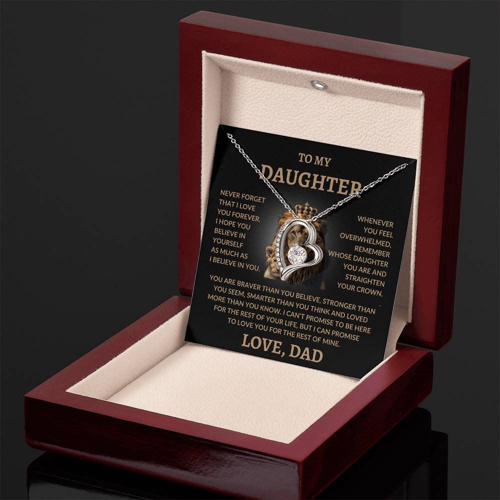 To My Daughter - Love Dad - Forever Love Necklace