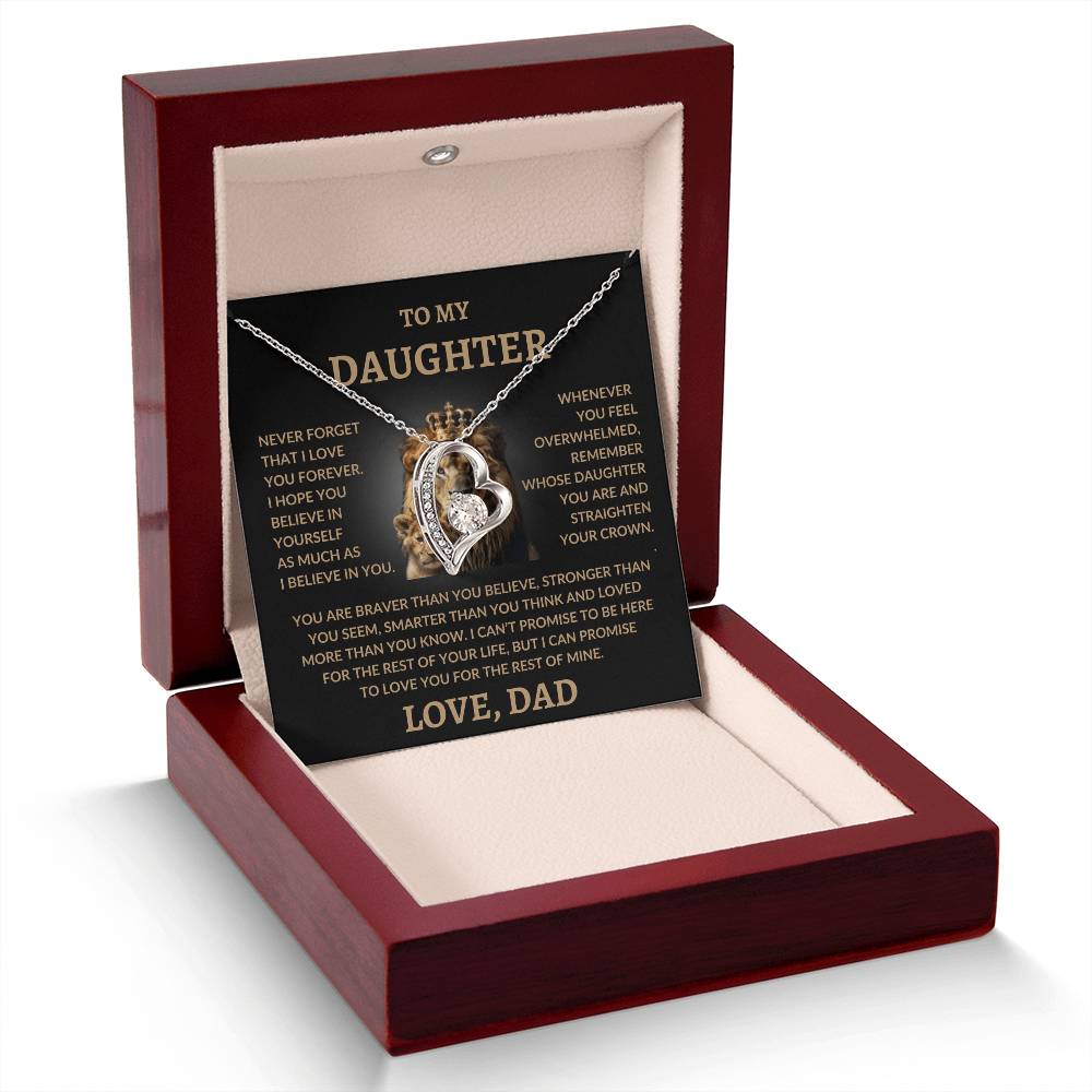 To My Daughter - Love Dad - Forever Love Necklace