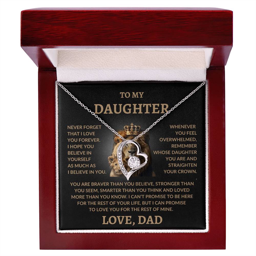 To My Daughter - Love Dad - Forever Love Necklace