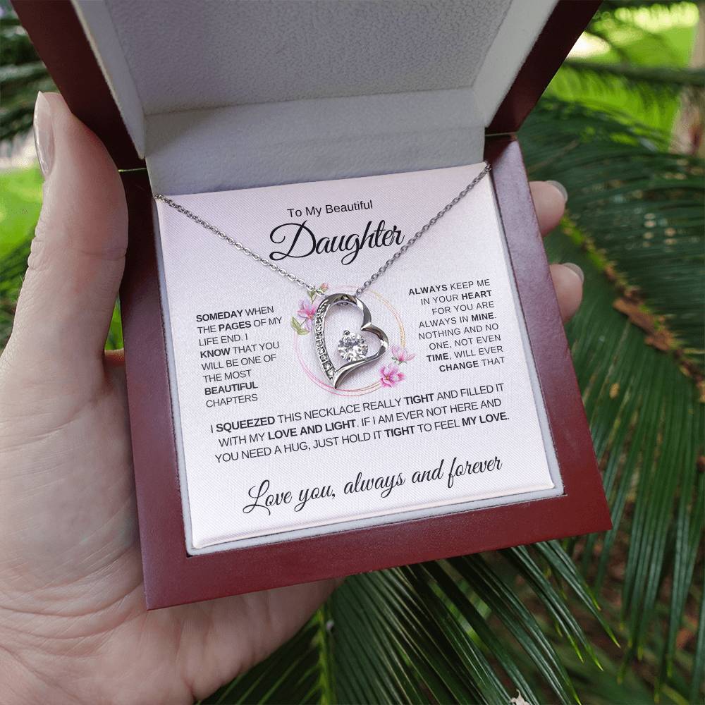 To My Beautiful Daughter, Forever Love Necklace