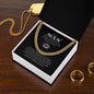 To My Man, Cuban Link Chain, Gift for Husband
