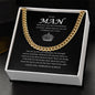 To My Man, Cuban Link Chain, Gift for Husband