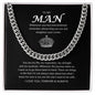 To My Man, Cuban Link Chain, Gift for Husband