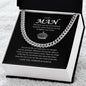 To My Man, Cuban Link Chain, Gift for Husband