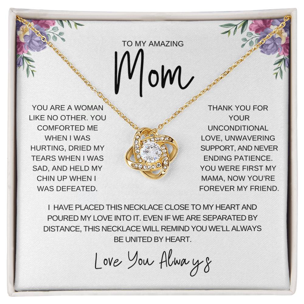 To My Amazing Mom - Love Knot Necklace