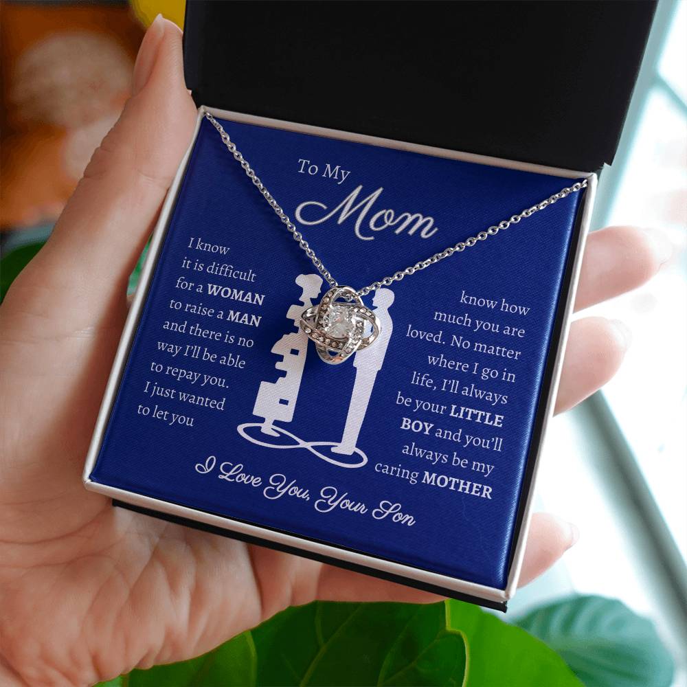 To My Mom - Love Your Son - Love Knot Necklace