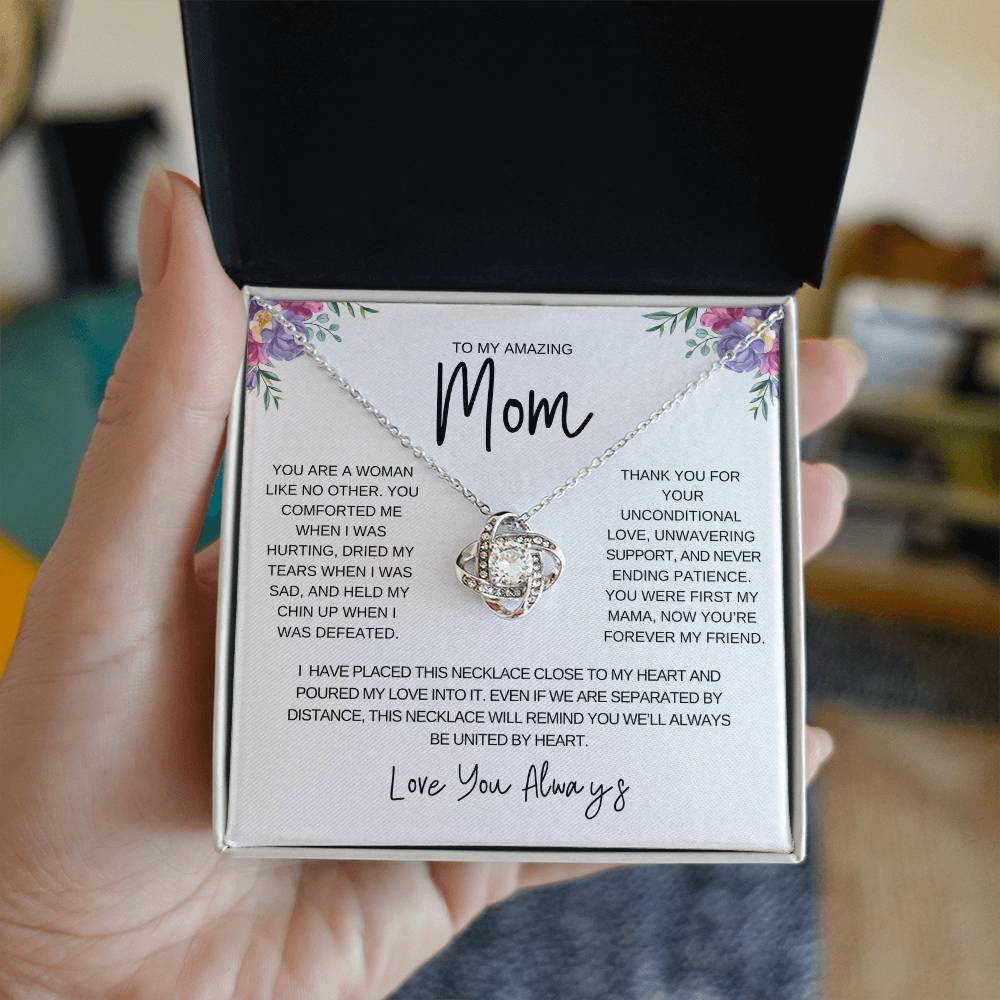 To My Amazing Mom - Love Knot Necklace
