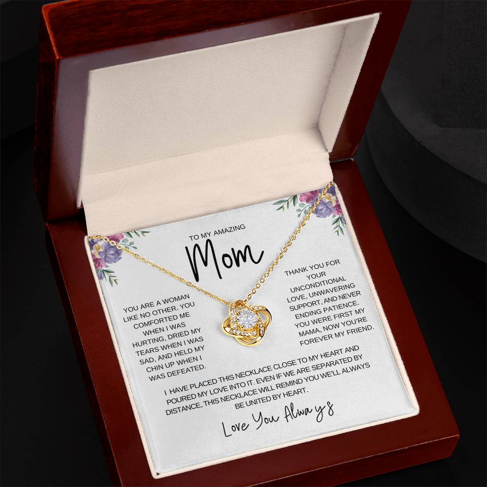 To My Amazing Mom - Love Knot Necklace