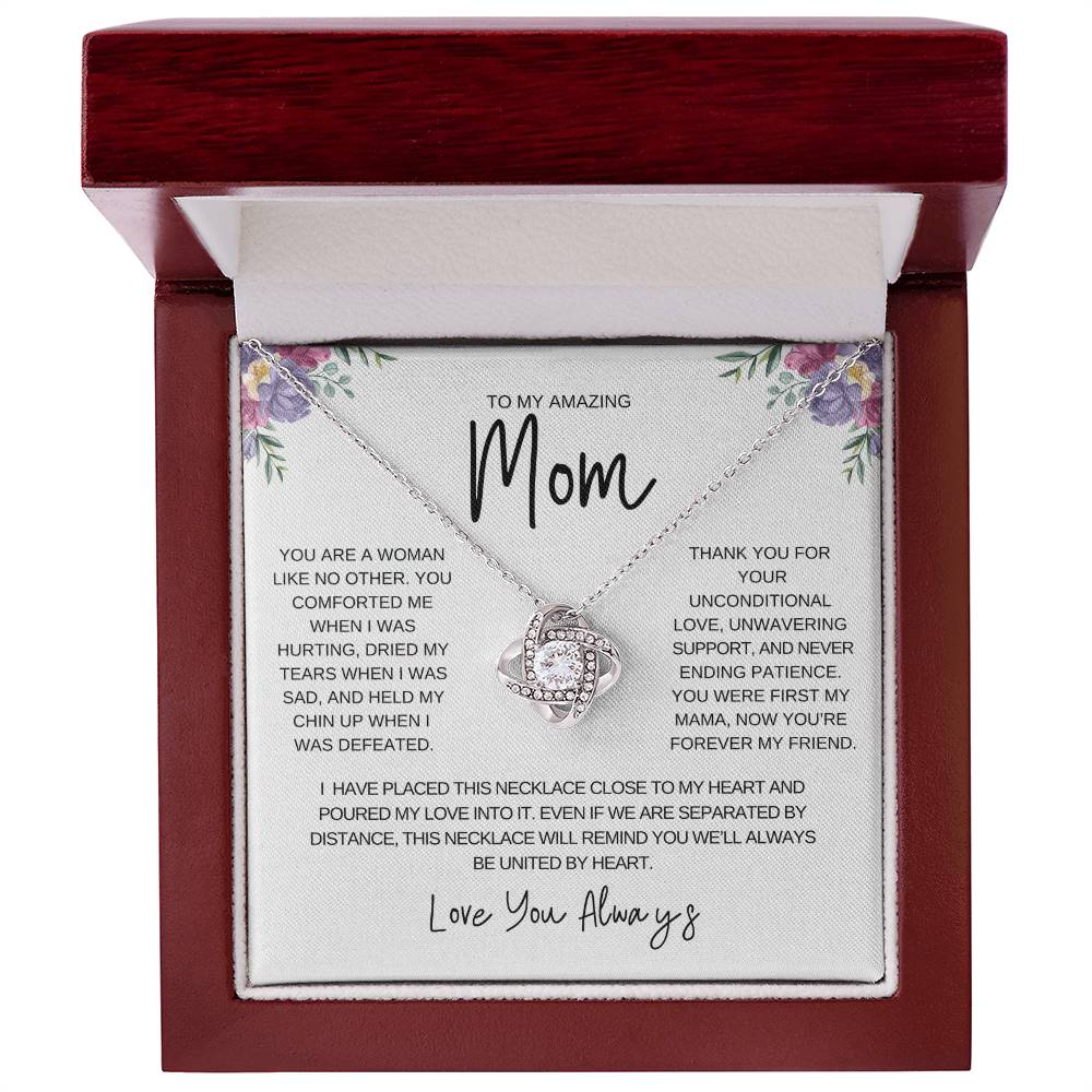 To My Amazing Mom - Love Knot Necklace