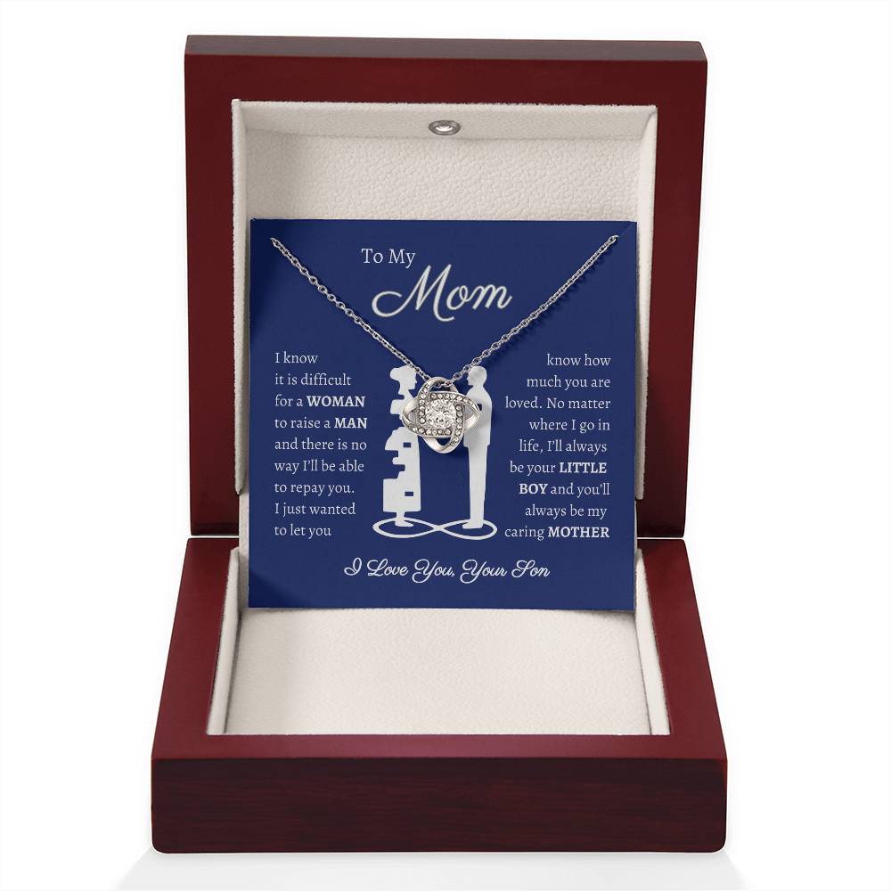 To My Mom - Love Your Son - Love Knot Necklace