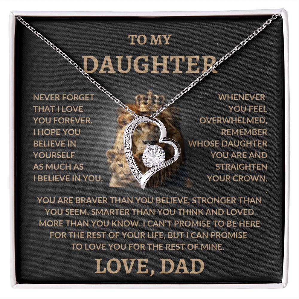 To My Daughter - Love Dad - Forever Love Necklace