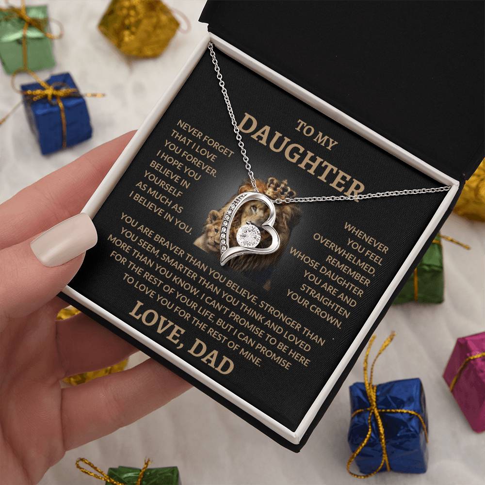 To My Daughter - Love Dad - Forever Love Necklace