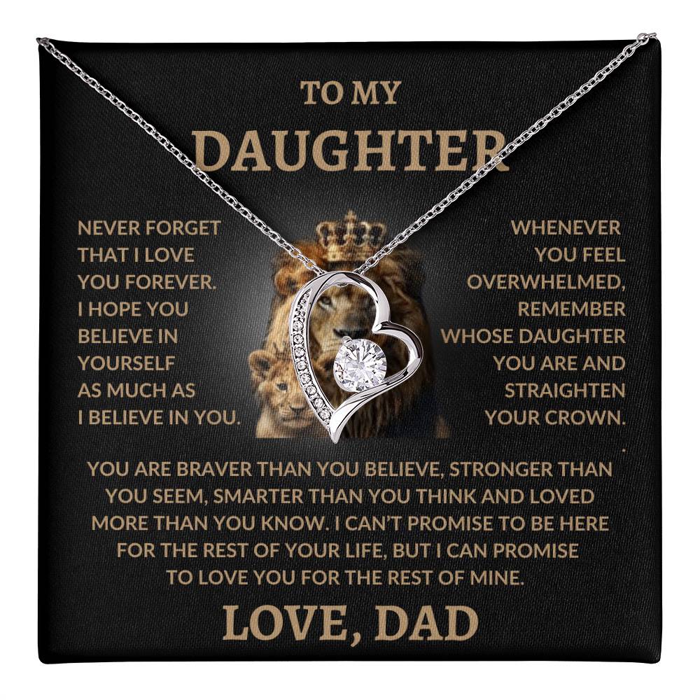 To My Daughter - Love Dad - Forever Love Necklace
