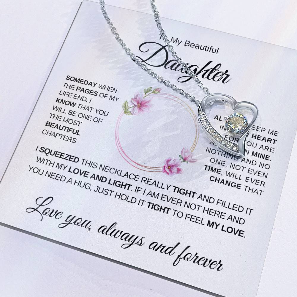 To My Beautiful Daughter, Forever Love Necklace