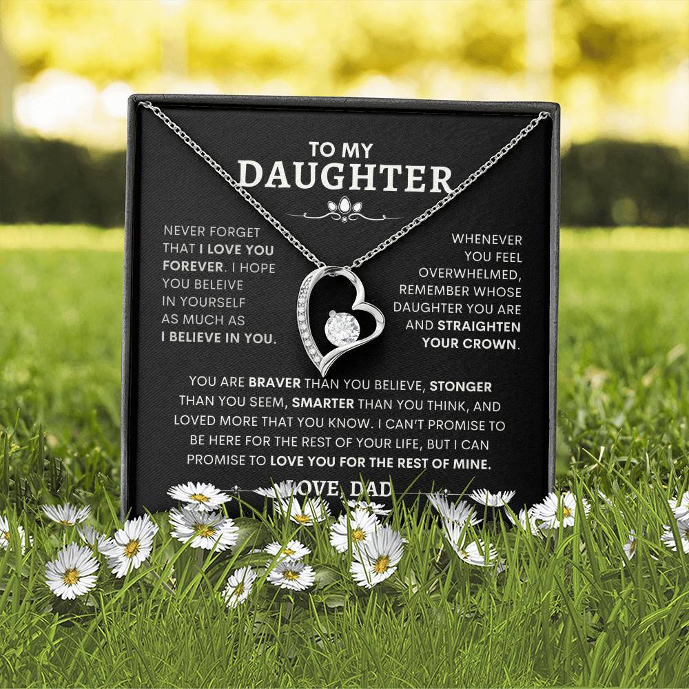To My Daughter - Love, Dad - Forever Love Necklace