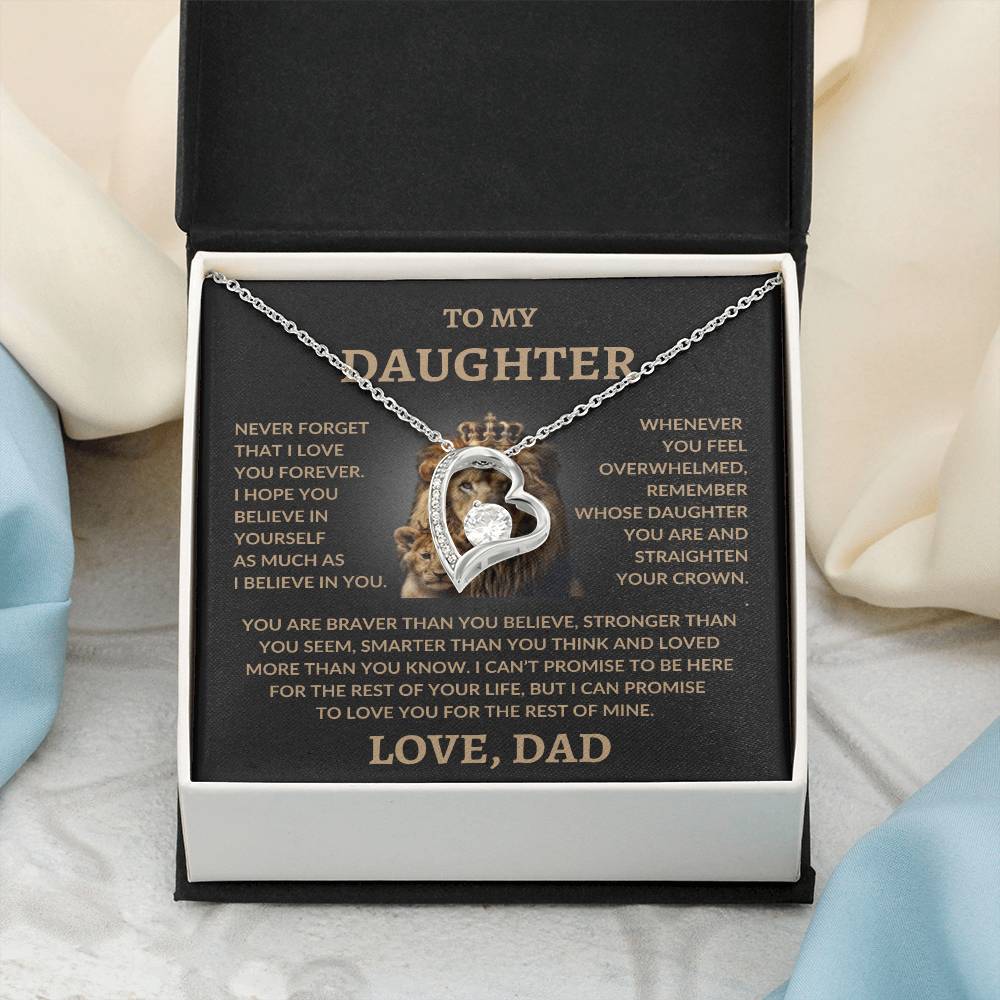To My Daughter - Love Dad - Forever Love Necklace