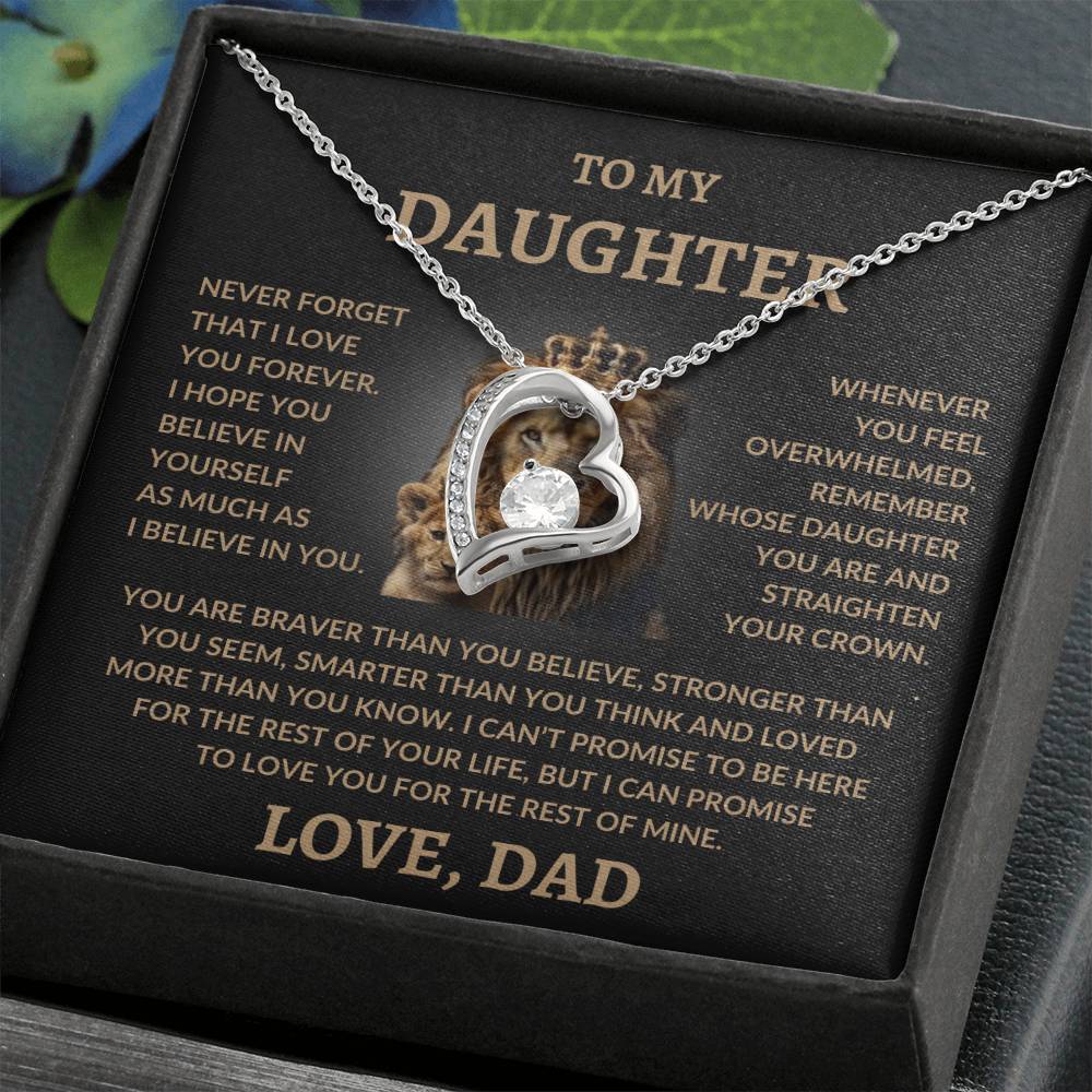 To My Daughter - Love Dad - Forever Love Necklace