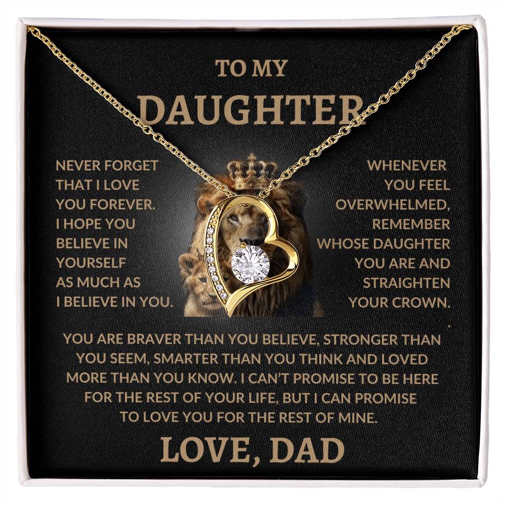 To My Daughter - Love Dad - Forever Love Necklace