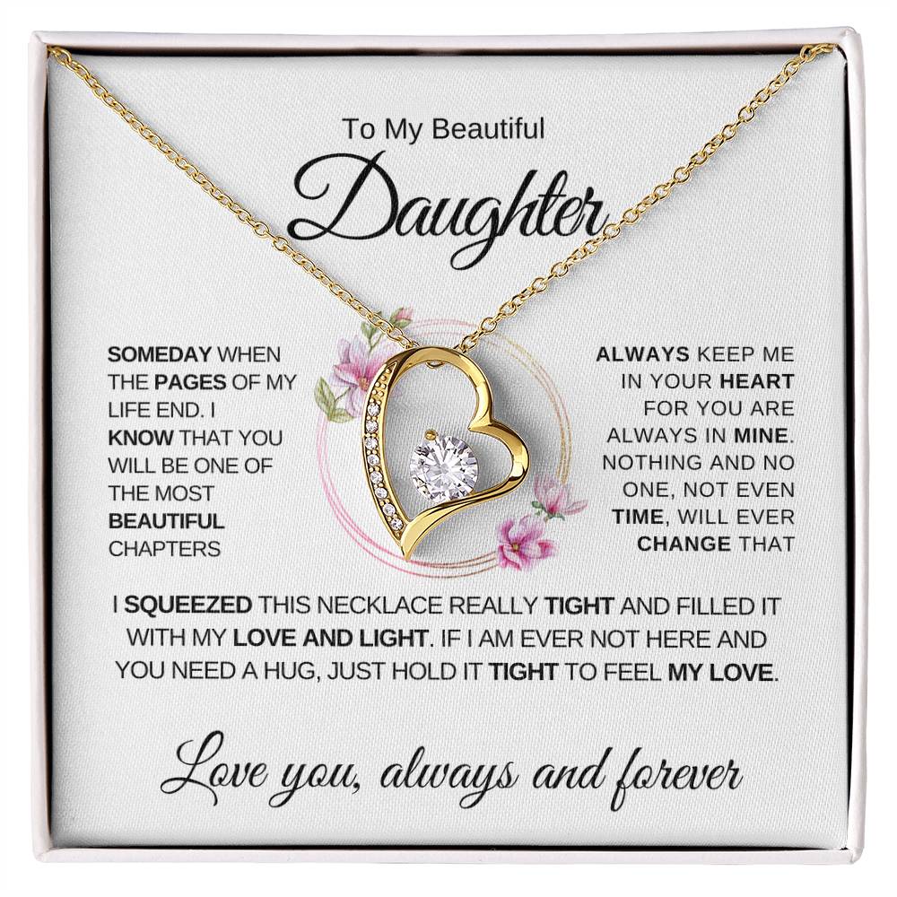 To My Beautiful Daughter, Forever Love Necklace