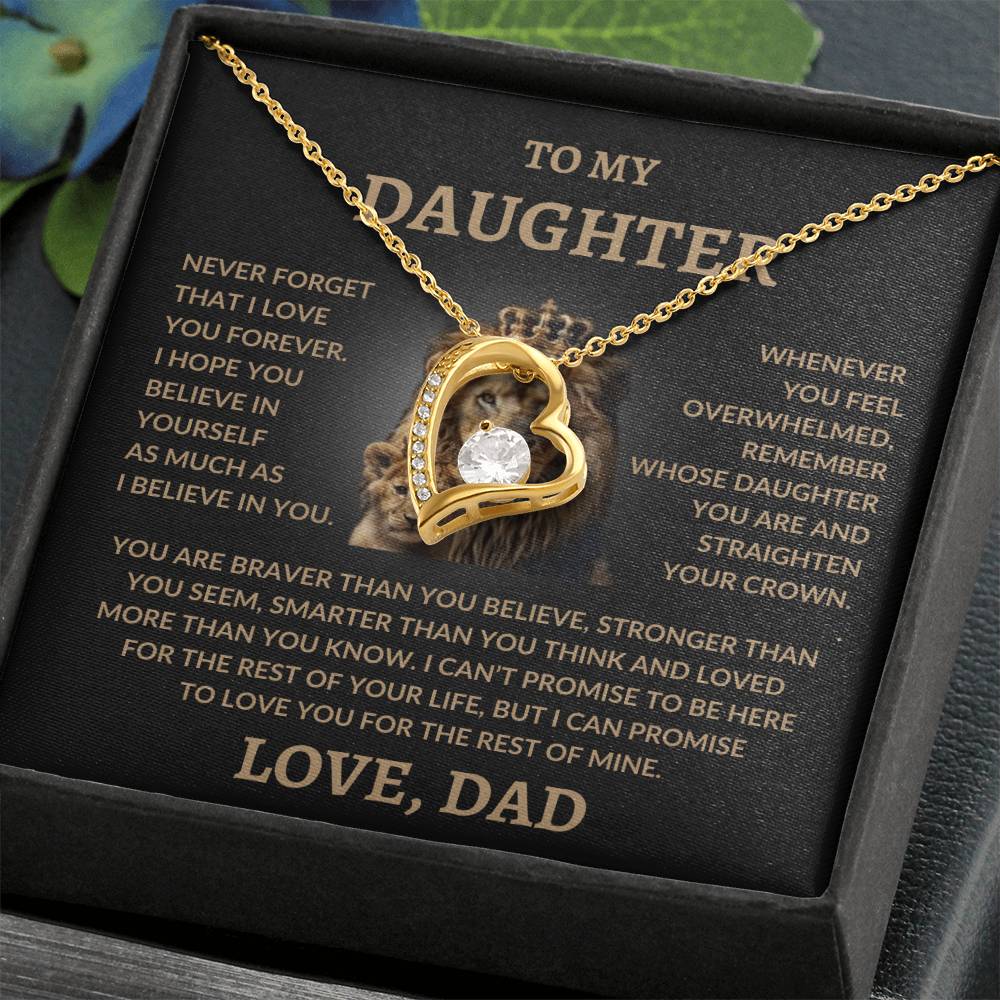 To My Daughter - Love Dad - Forever Love Necklace