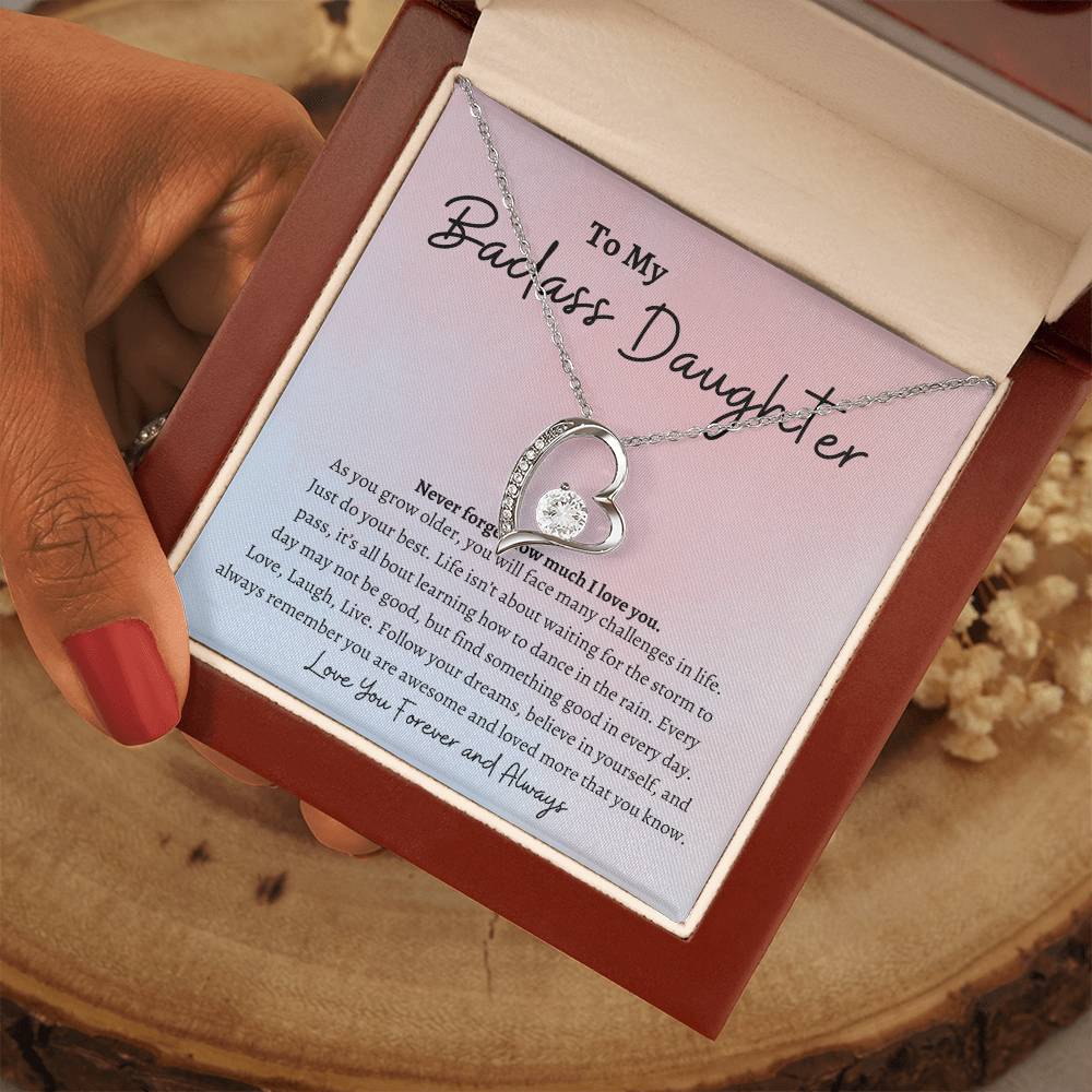 To My Badass Daughter - Forever Love Necklace