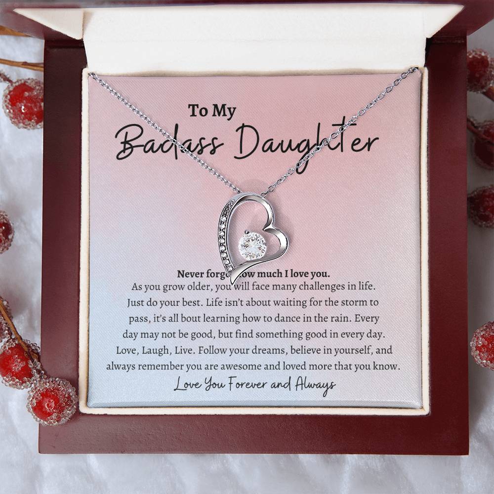 To My Badass Daughter - Forever Love Necklace