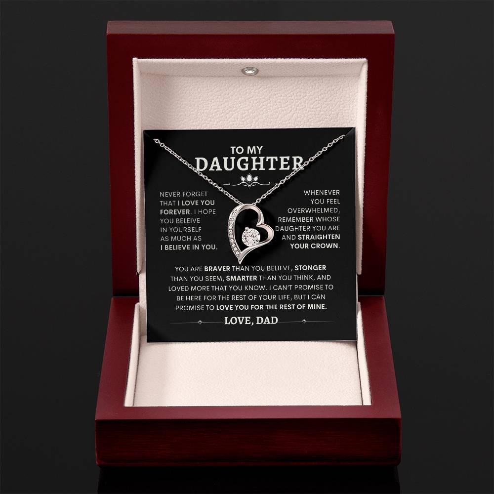 To My Daughter - Love, Dad - Forever Love Necklace