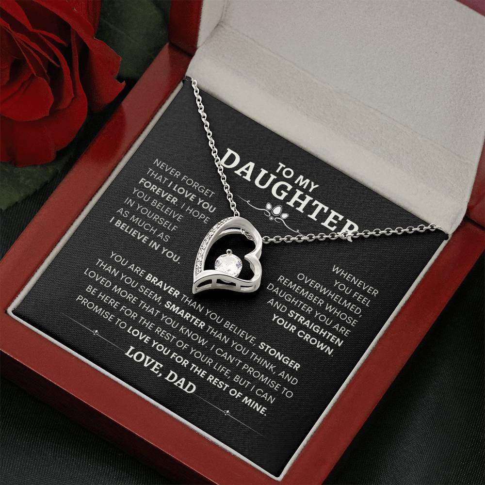 To My Daughter - Love, Dad - Forever Love Necklace