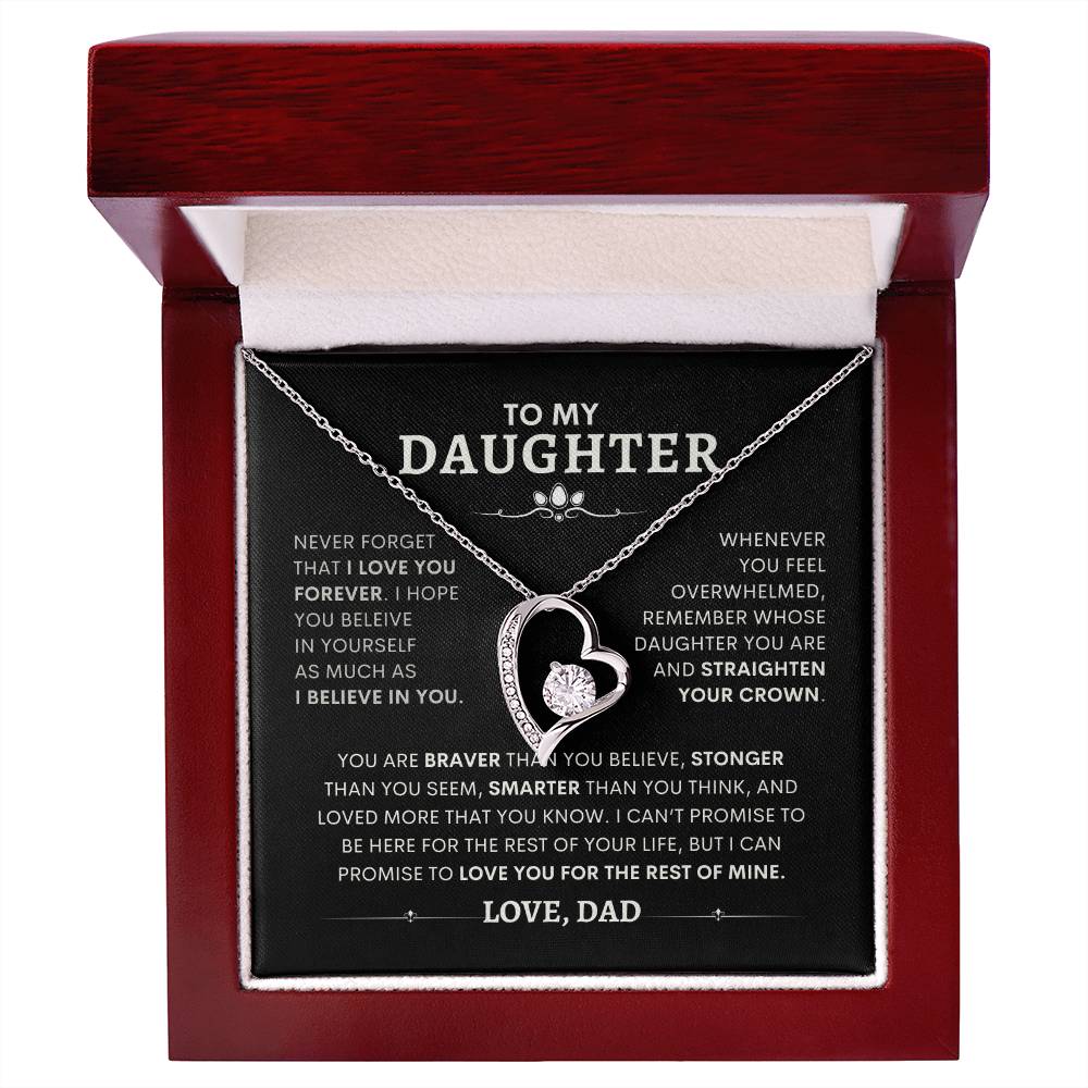 To My Daughter - Love, Dad - Forever Love Necklace