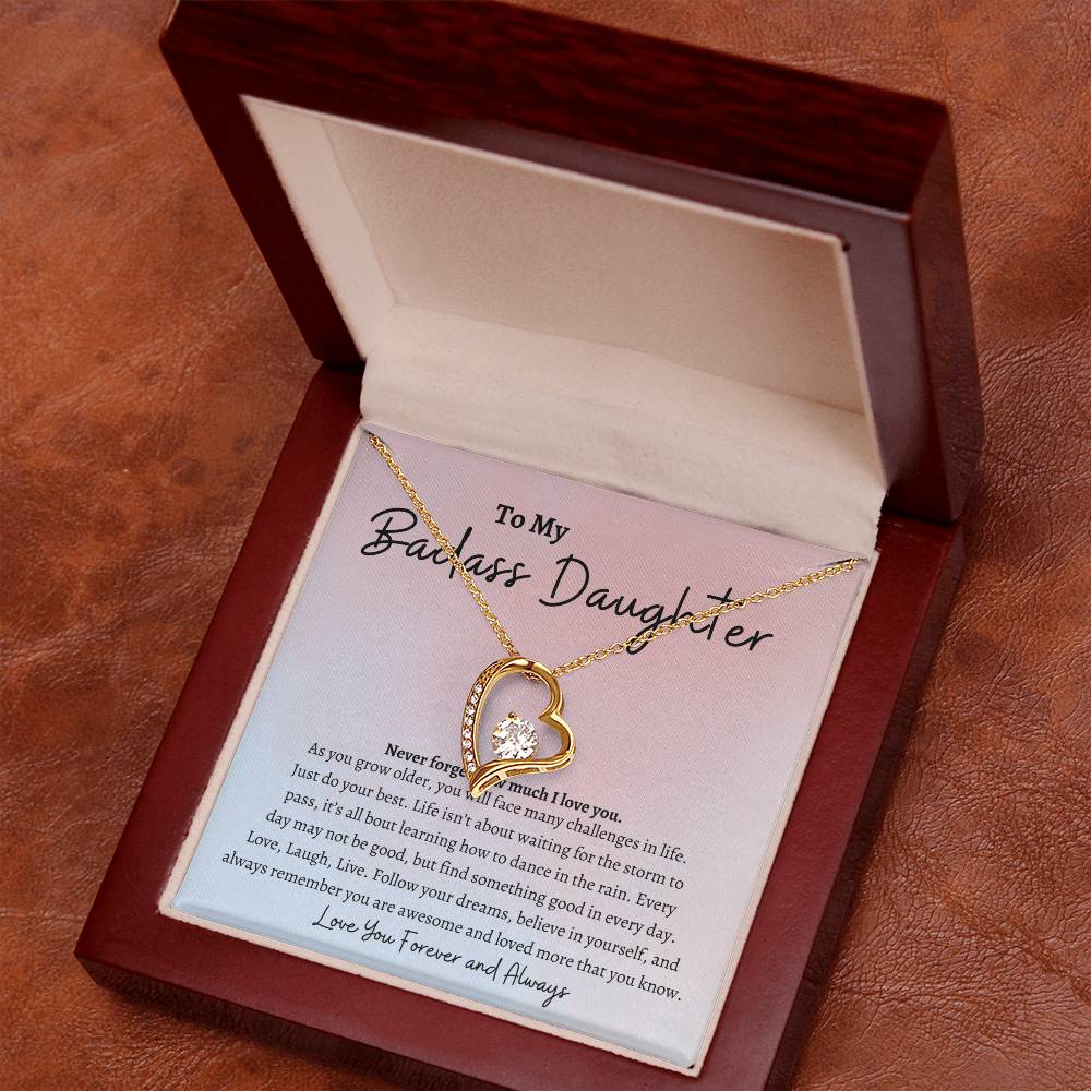 To My Badass Daughter - Forever Love Necklace