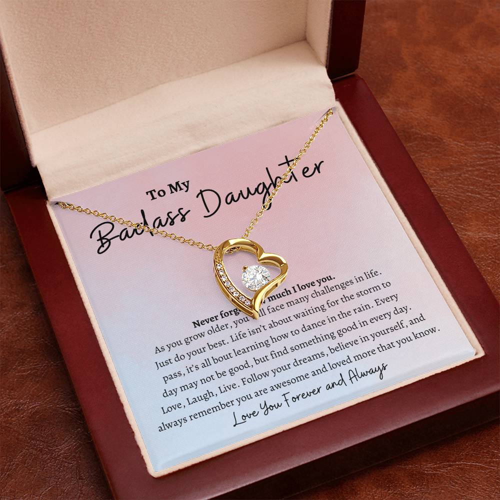 To My Badass Daughter - Forever Love Necklace