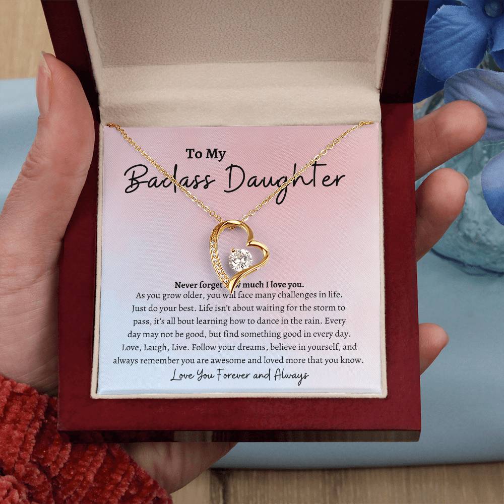 To My Badass Daughter - Forever Love Necklace