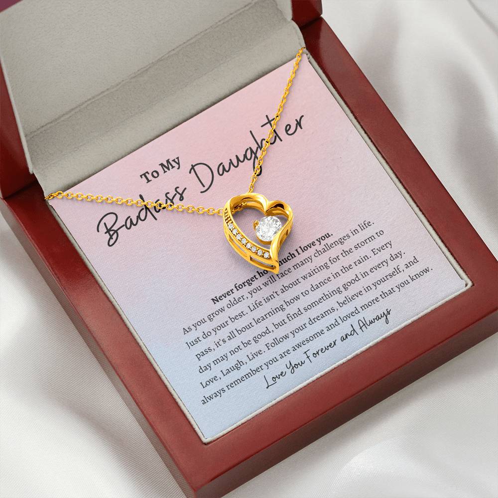 To My Badass Daughter - Forever Love Necklace