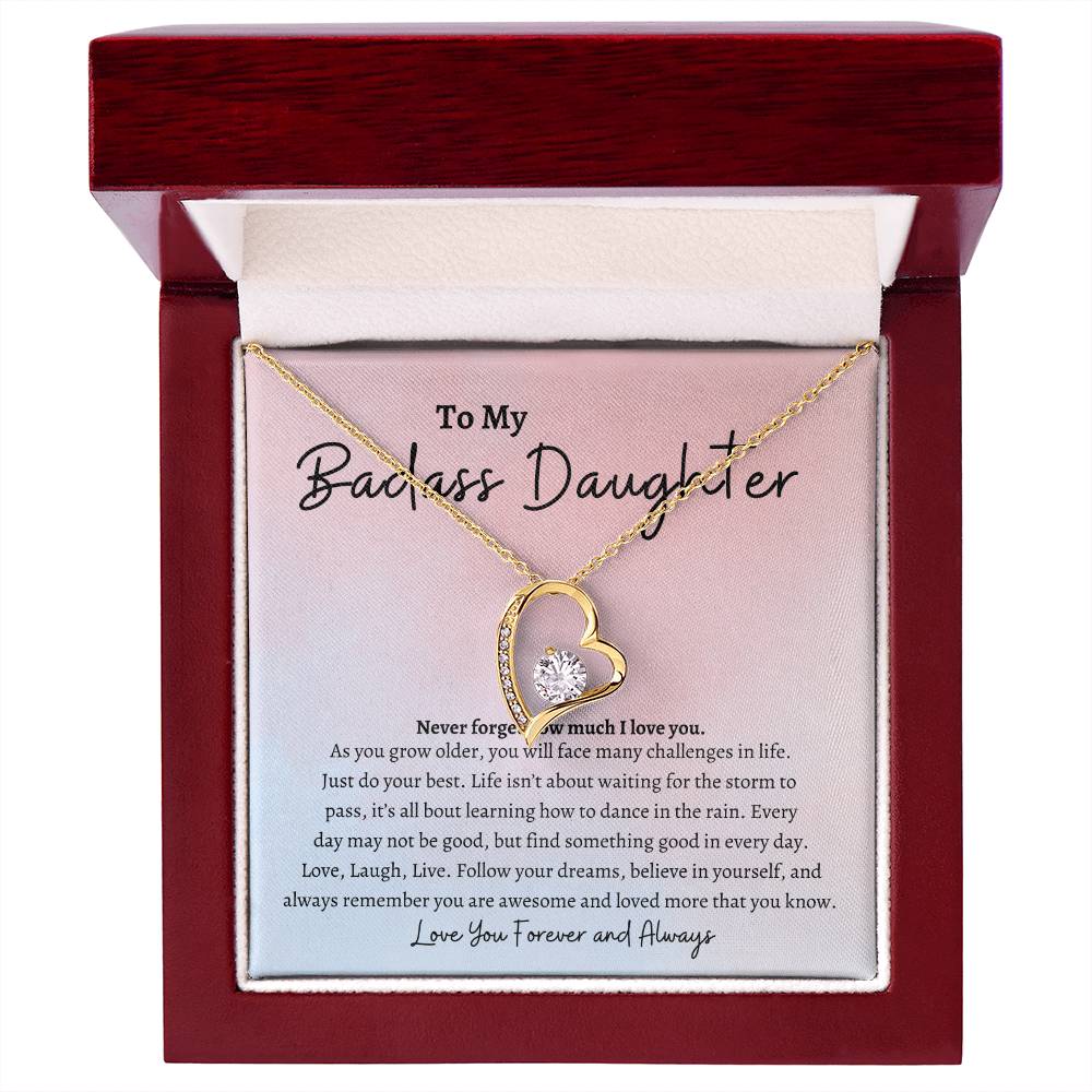 To My Badass Daughter - Forever Love Necklace