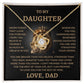 To My Daughter - Love Dad - Love Knot Necklace - Lion
