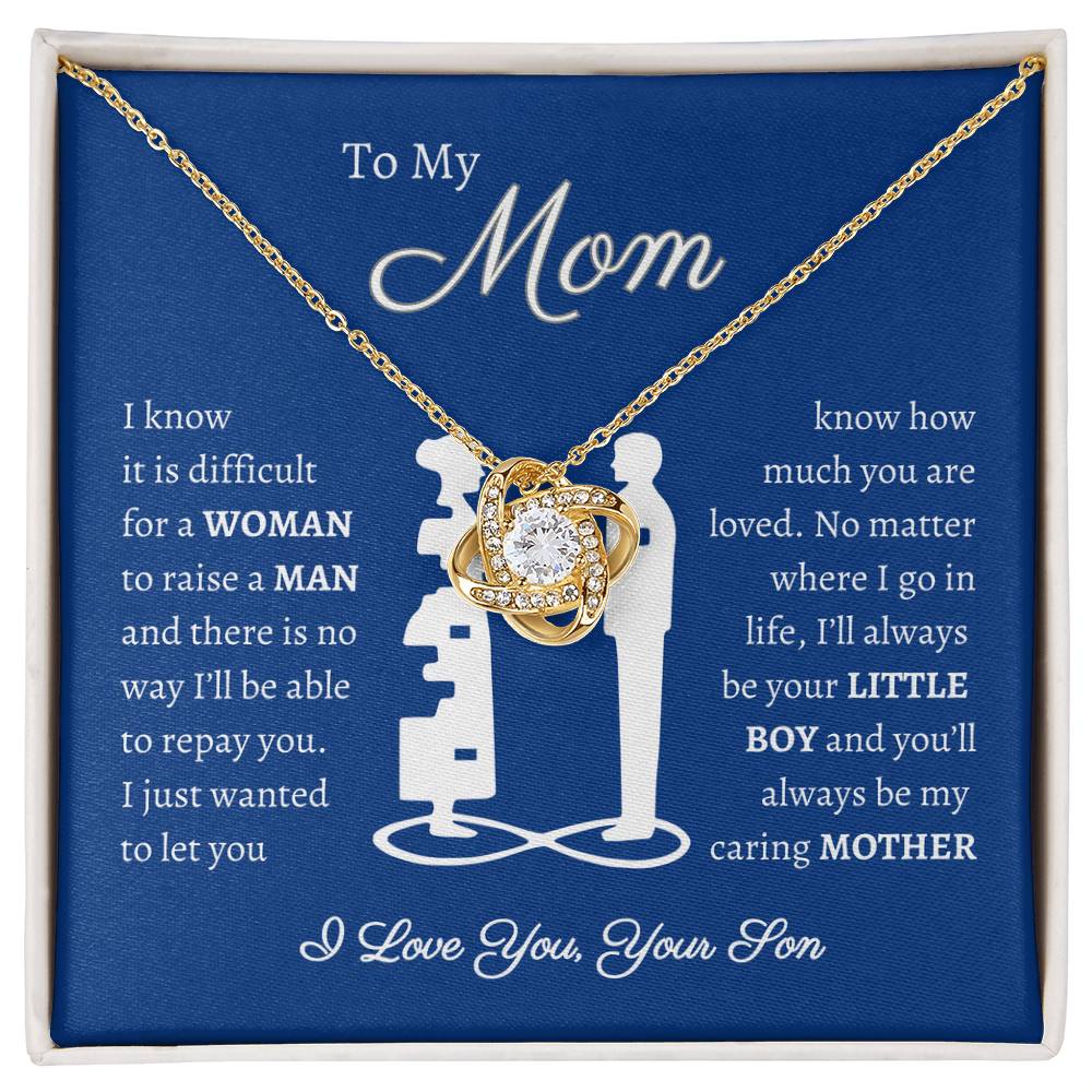 To My Mom - Love Your Son - Love Knot Necklace