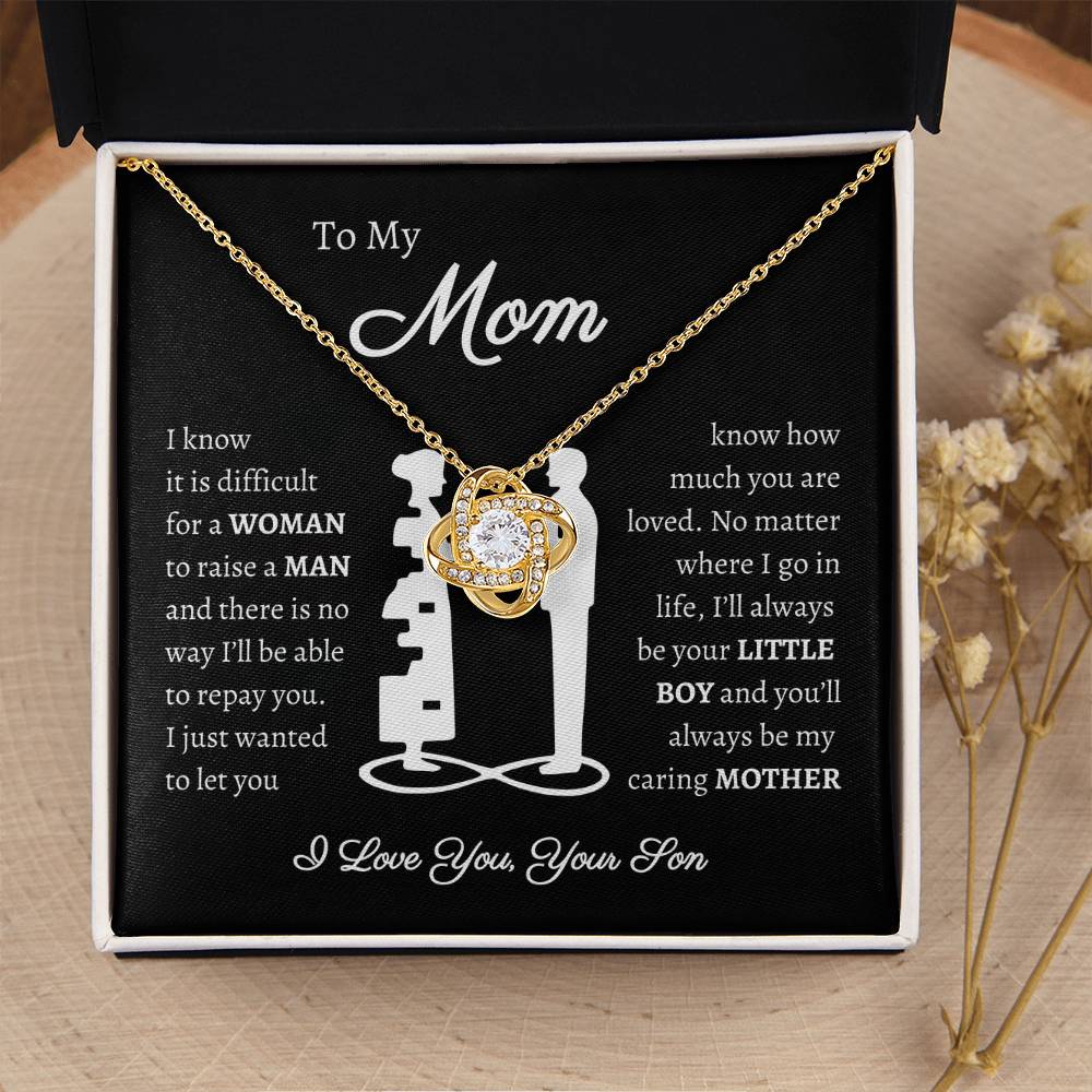 [Almost Sold Out] To My Mom - From Son - Love Knot Necklace