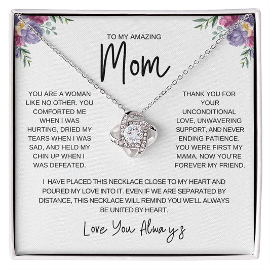 To My Amazing Mom - Love Knot Necklace