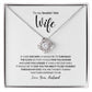 To My Smokin' Hot Wife, Love Knot Necklace, To my Wife