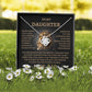 To My Daughter - Love Dad - Love Knot Necklace - Lion