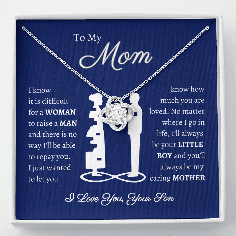 To My Mom - Love Your Son - Love Knot Necklace