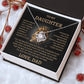To My Daughter - Love Dad - Love Knot Necklace - Lion