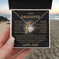 To My Daughter - Love Dad - Love Knot Necklace - Lion