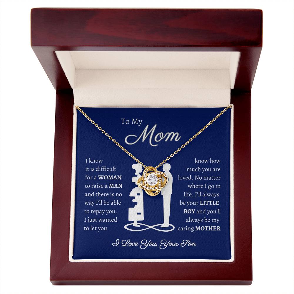 To My Mom - Love Your Son - Love Knot Necklace