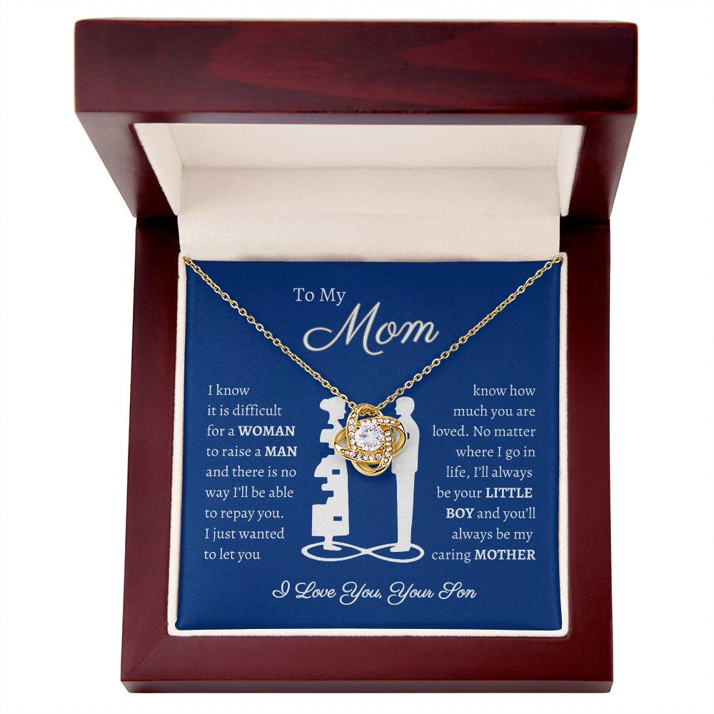 To My Mom - Love Your Son - Love Knot Necklace