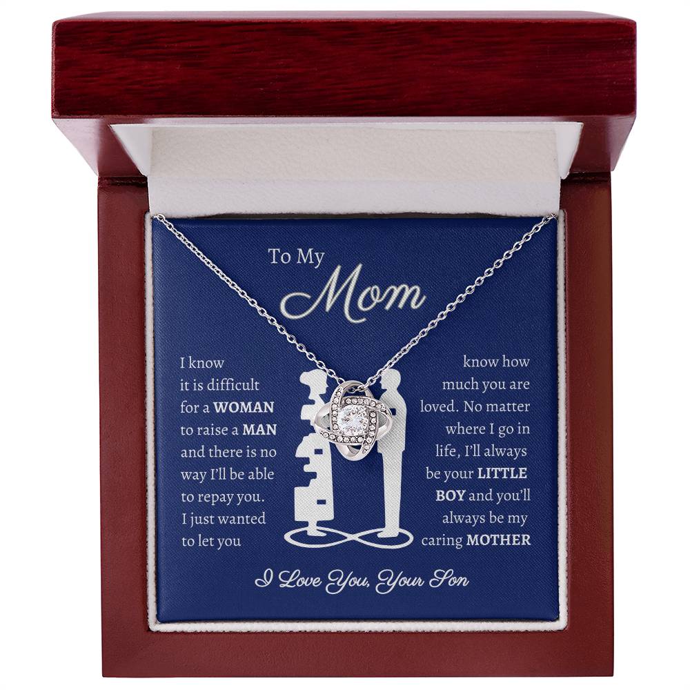 To My Mom - Love Your Son - Love Knot Necklace