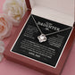 To My Daughter - Love, Dad -  Necklace with Love Knot